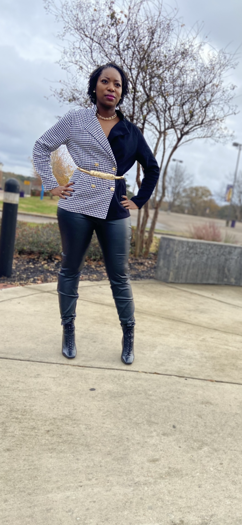 Color Block Fashion Blazer