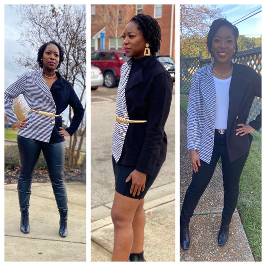Color Block Fashion Blazer