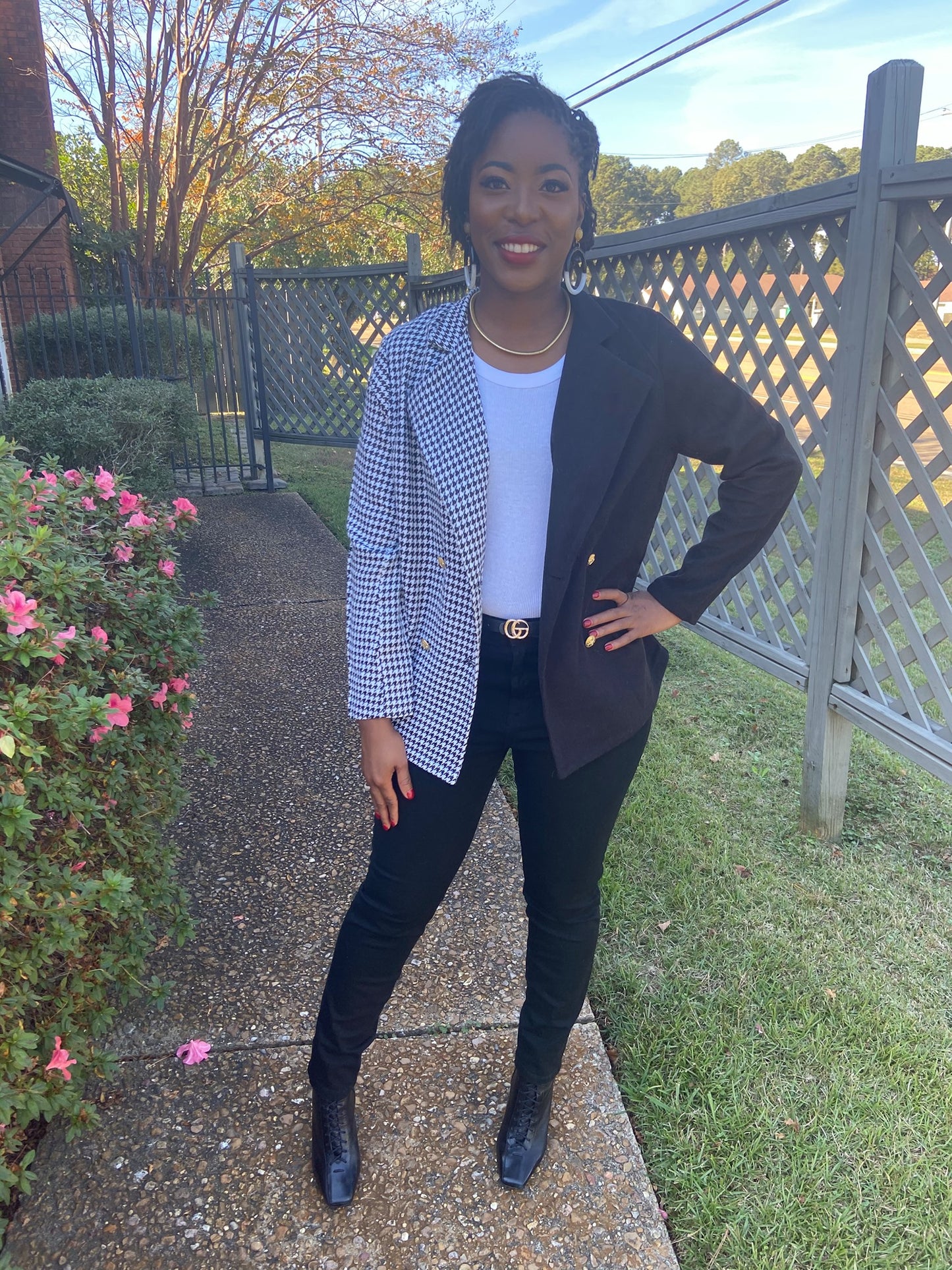 Color Block Fashion Blazer