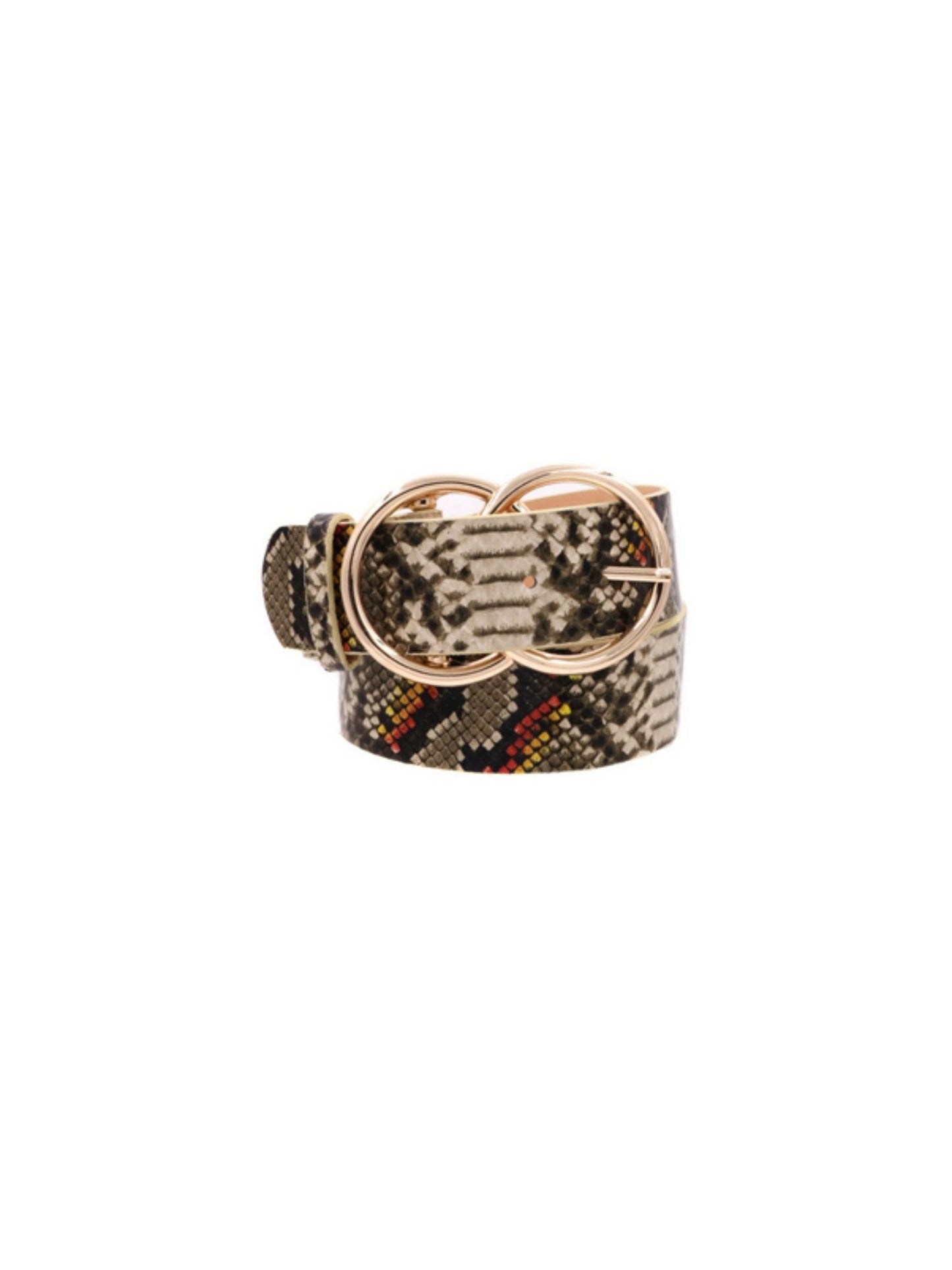 Multicolored Snakeskin Belt