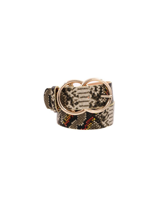 Multicolored Snakeskin Belt