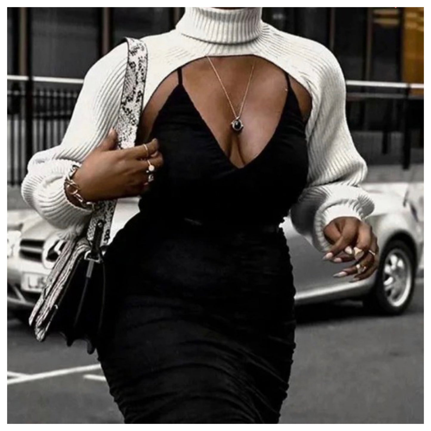 Cut-Out Sweater