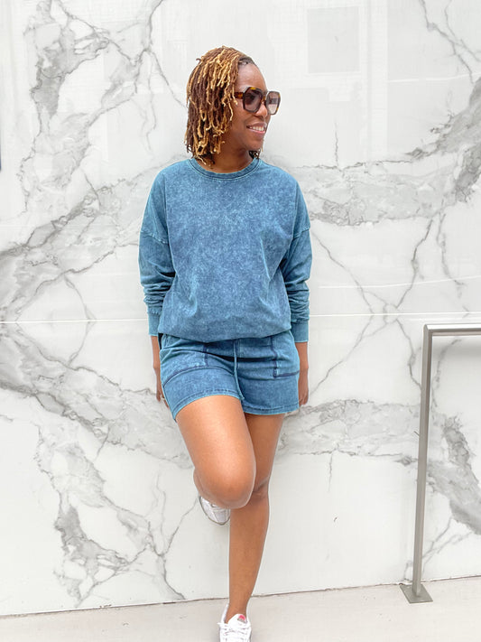 Aqua Blue Short Set