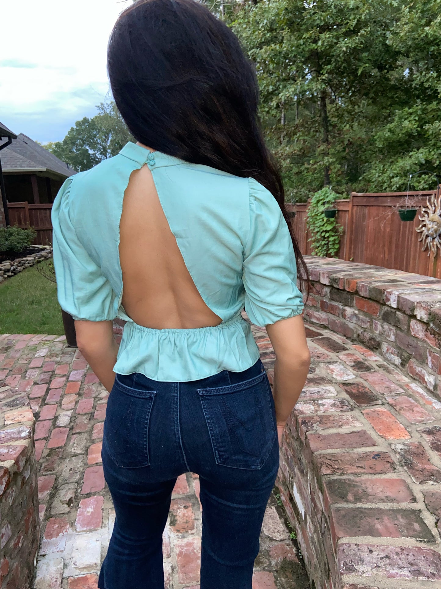 Flirty Teal Top