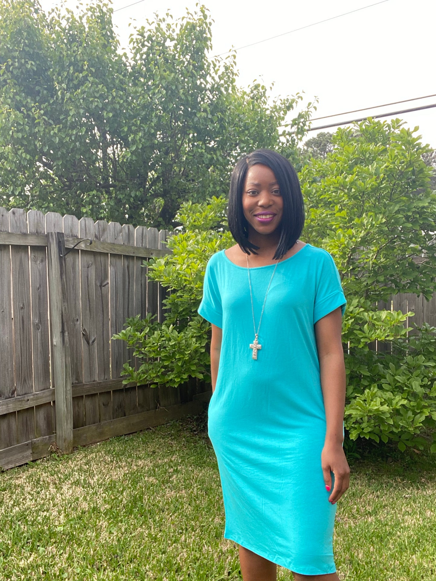 Crew Neck T Shirt Dress