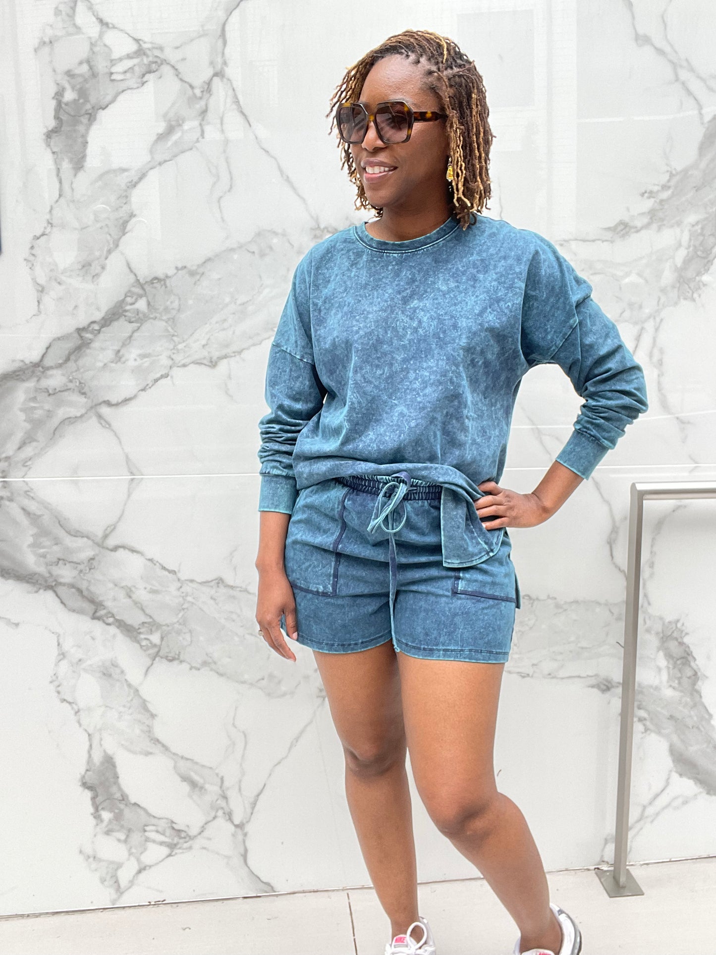 Aqua Blue Short Set