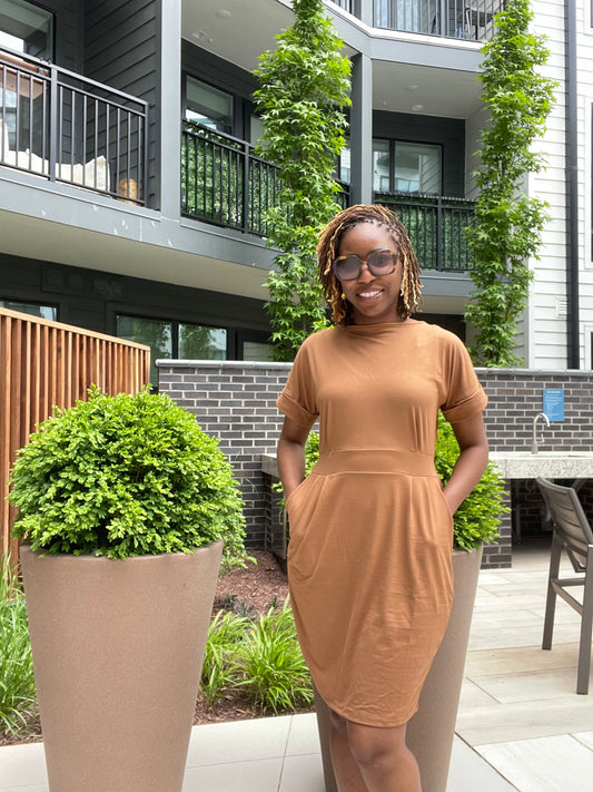 Soft Classic Tie-Belt Dress