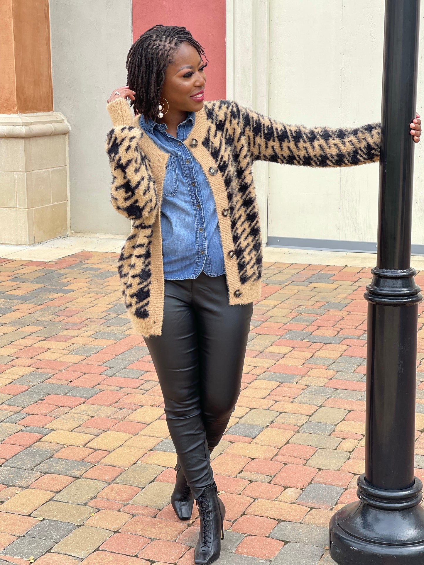 Latte & Black Cardigan