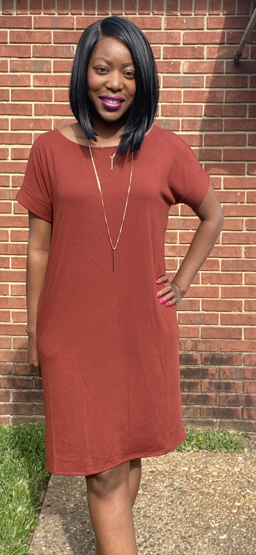 Crew Neck T Shirt Dress