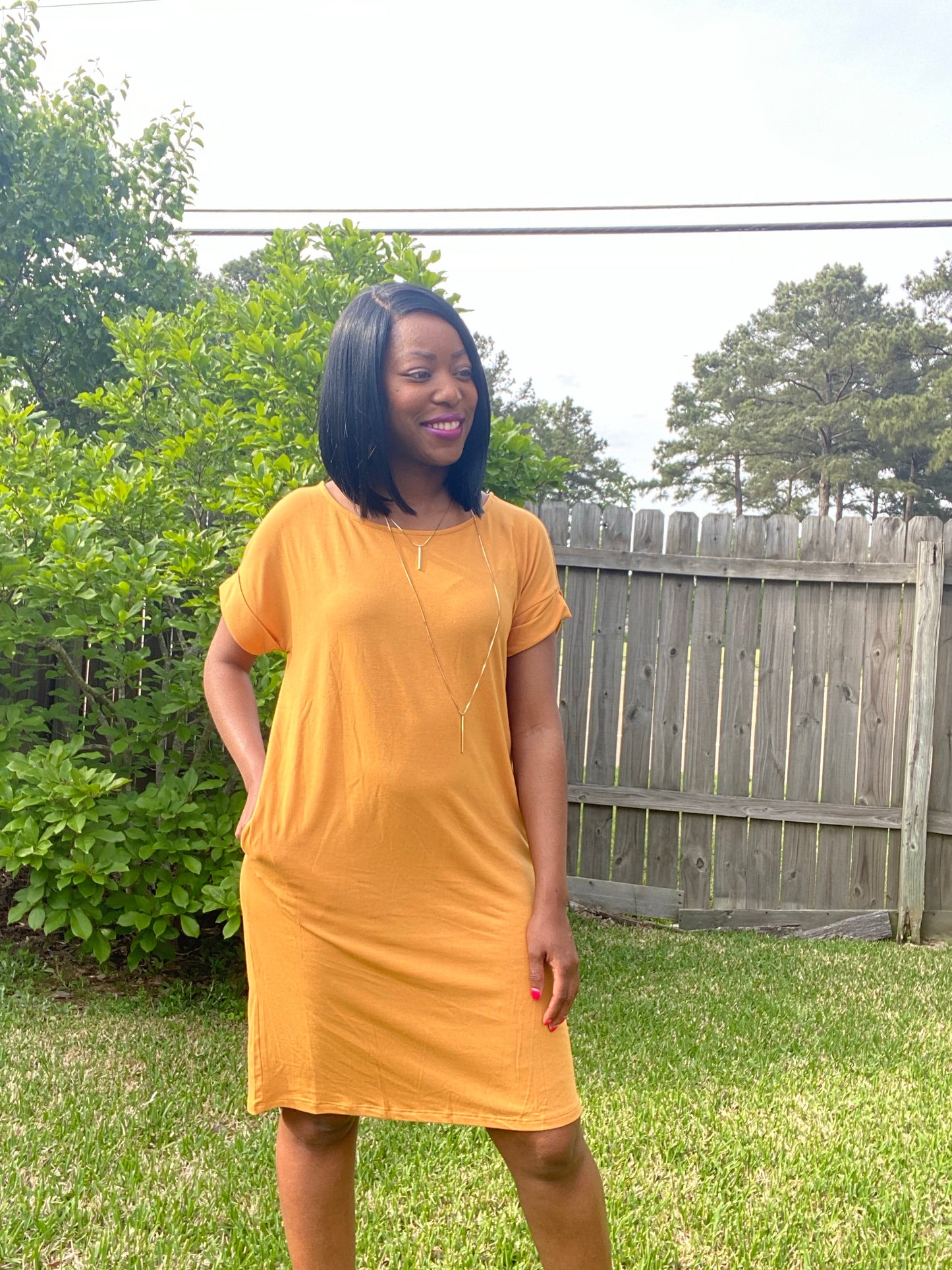 Crew Neck T Shirt Dress