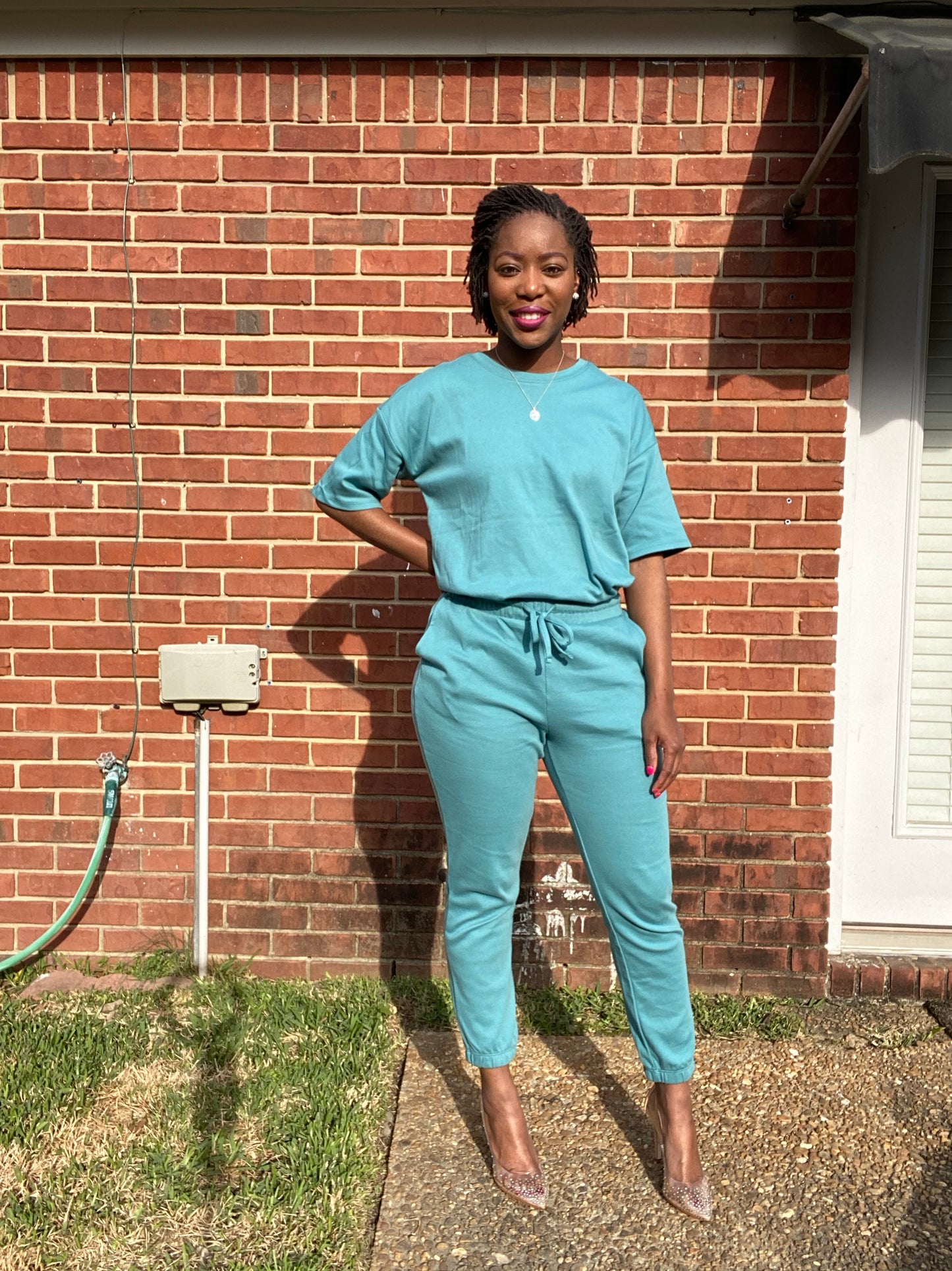 Dusty Teal Jogger Set