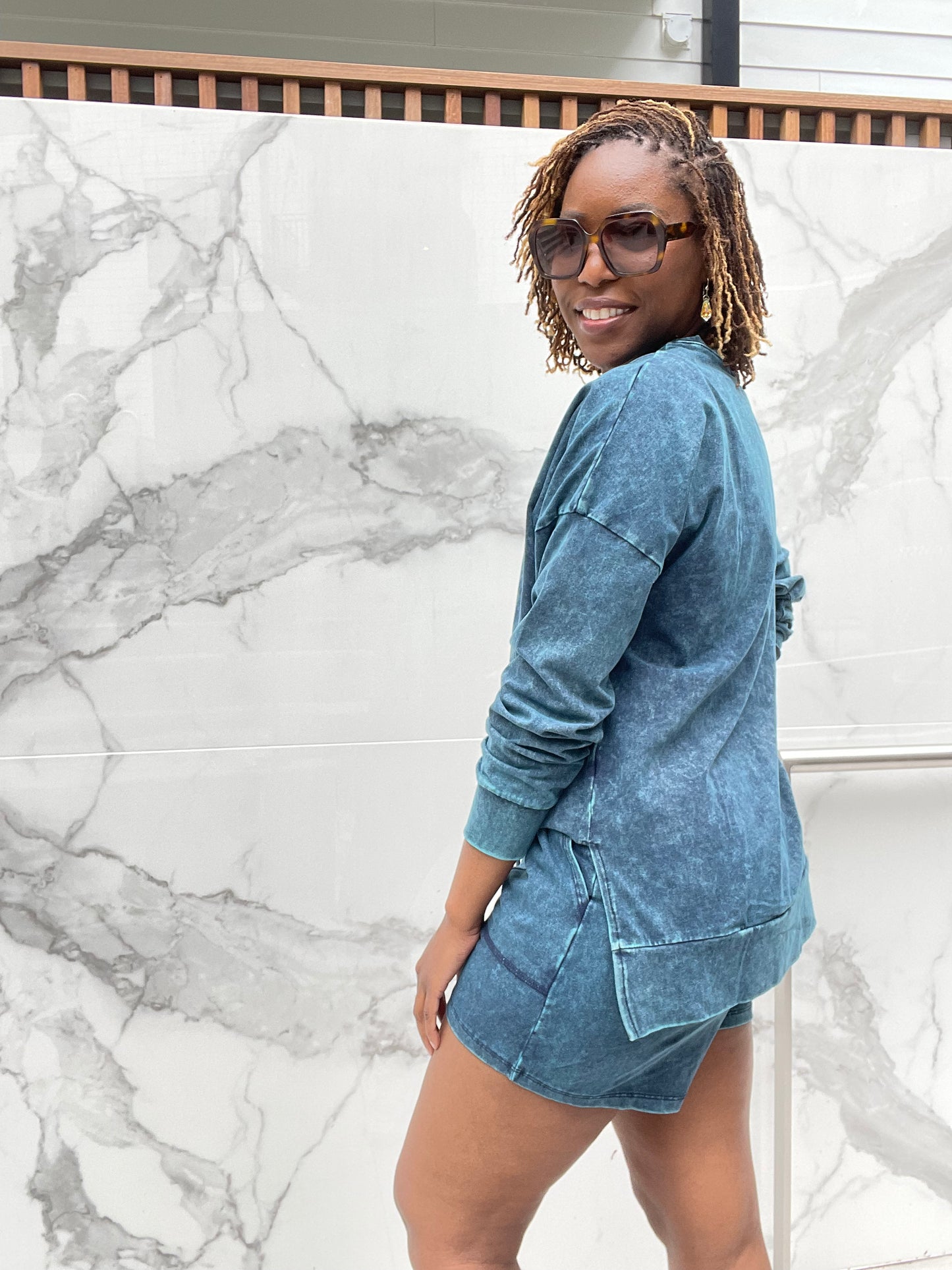 Aqua Blue Short Set