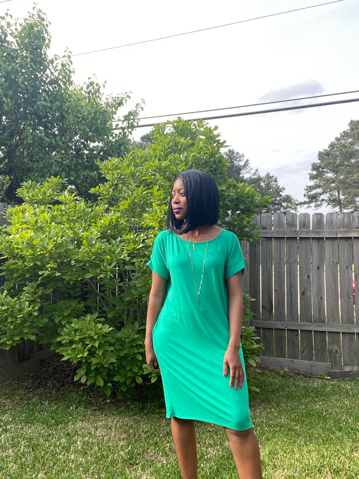 Crew Neck T Shirt Dress