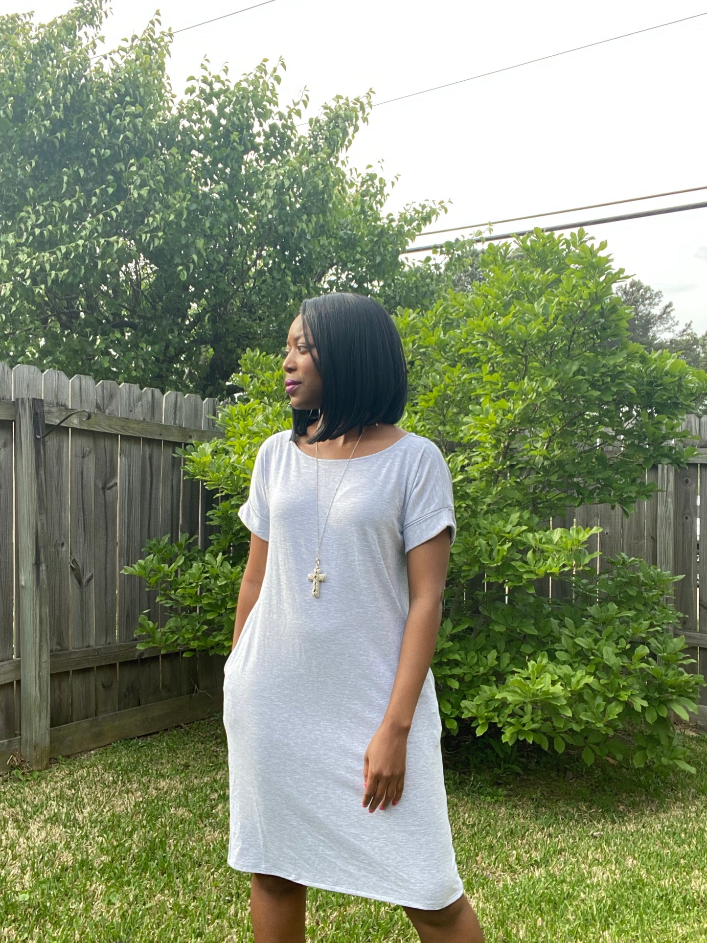 Crew Neck T Shirt Dress