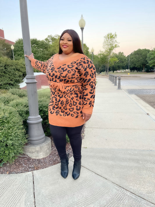 Leopard Sweater Dress