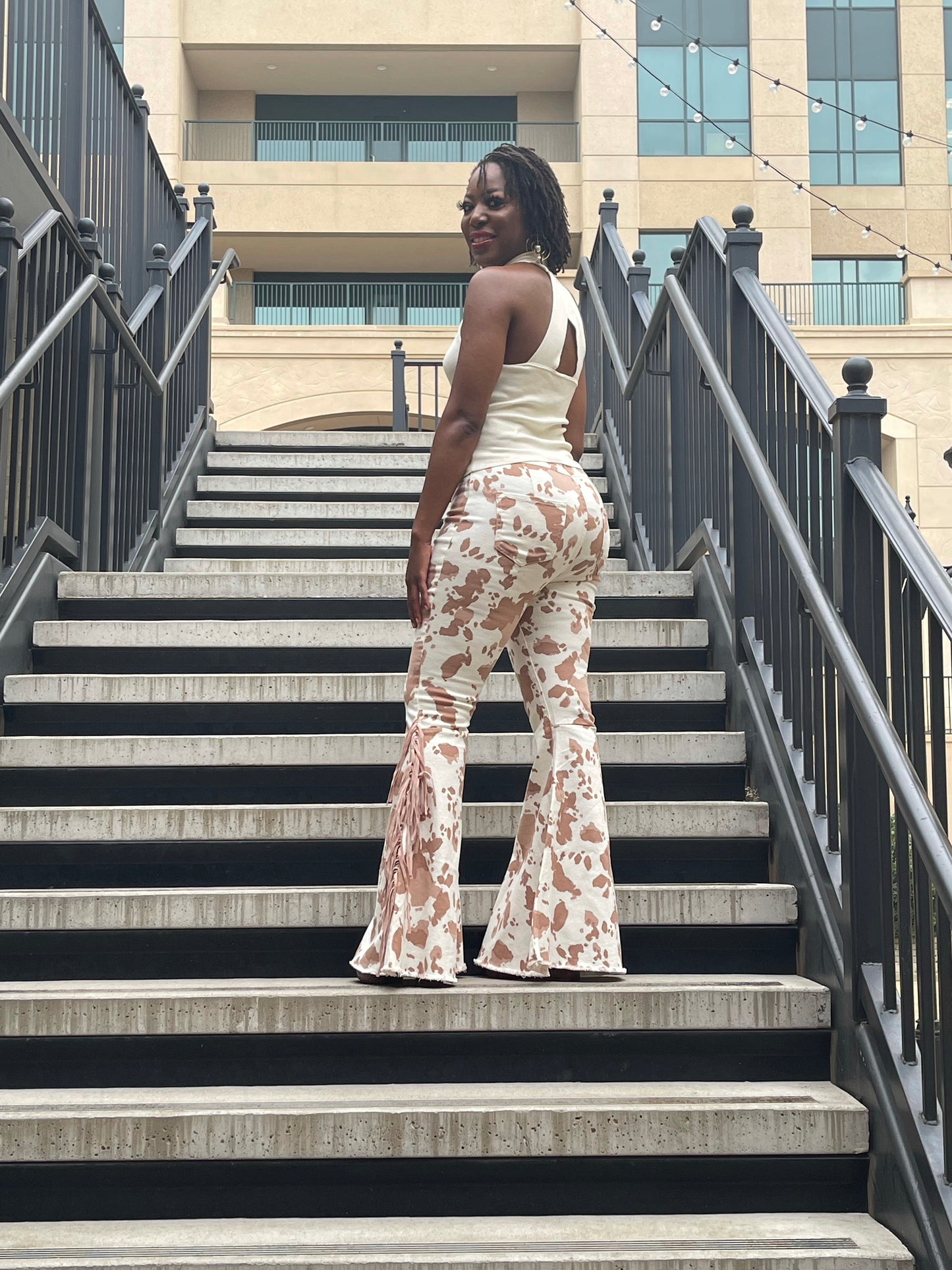 Cow Print Jeans
