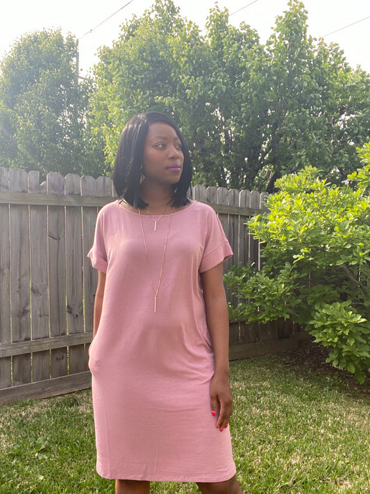 Crew Neck T Shirt Dress