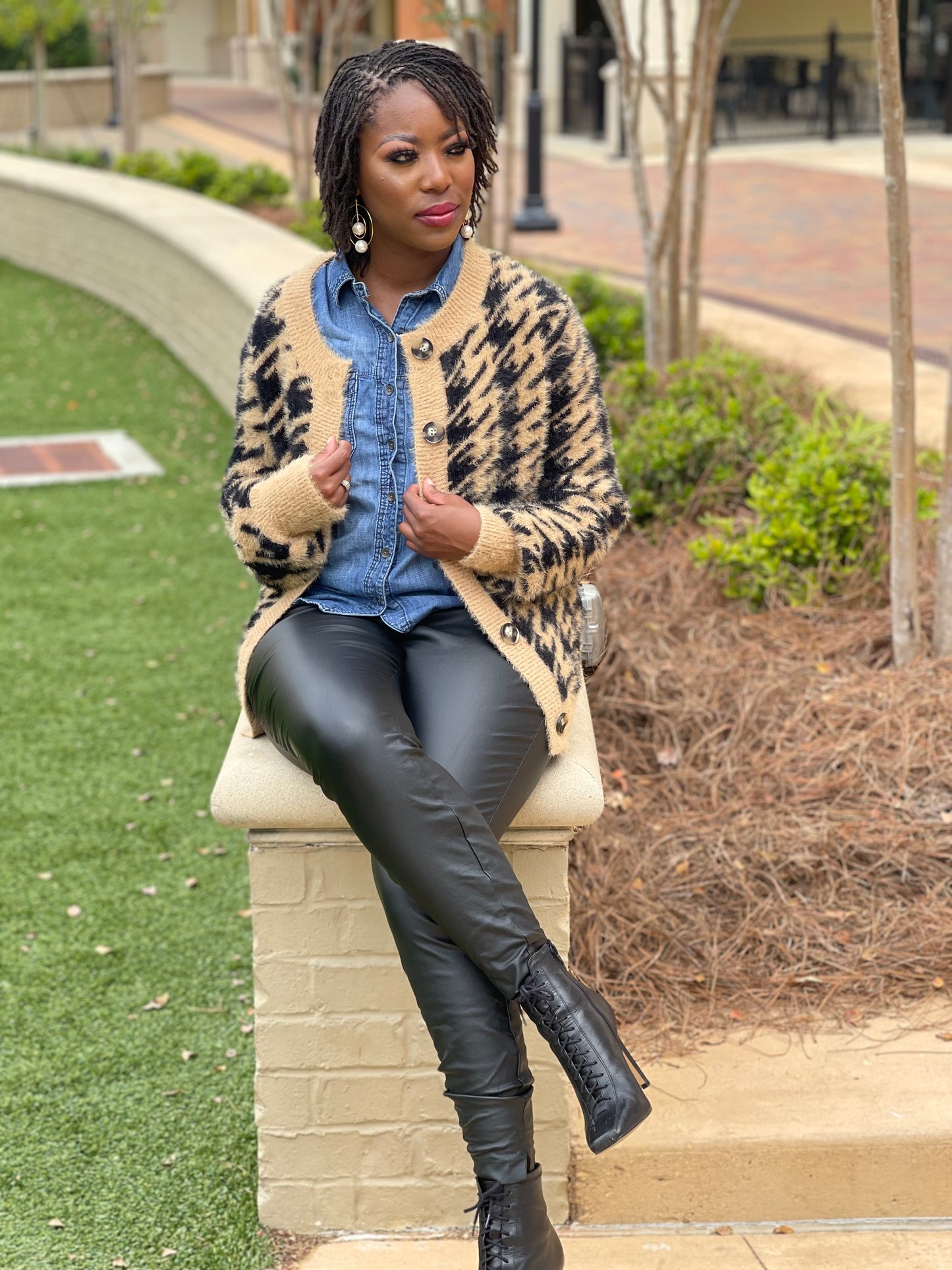 Latte & Black Cardigan