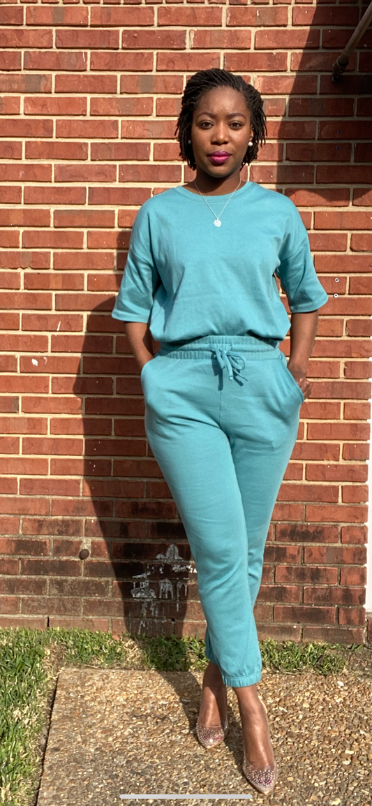 Dusty Teal Jogger Set