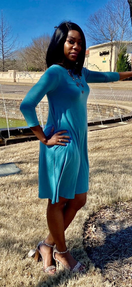 Teal Spring Dress